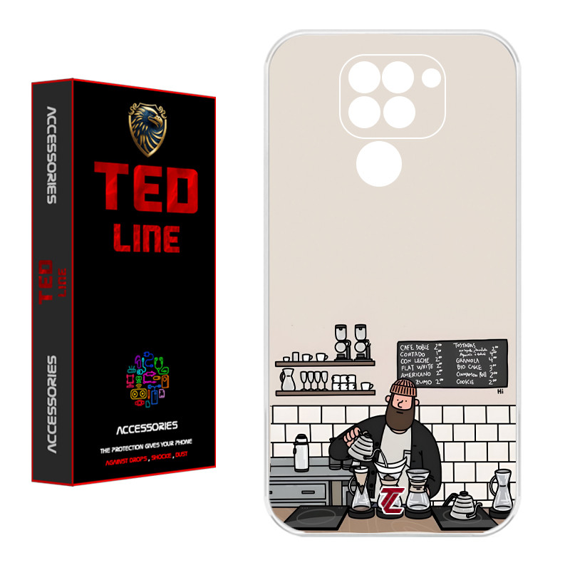 کاور تدلاین طرح باریستا کد 1214 مناسب برای گوشی موبایل شیائومی Redmi Note 9