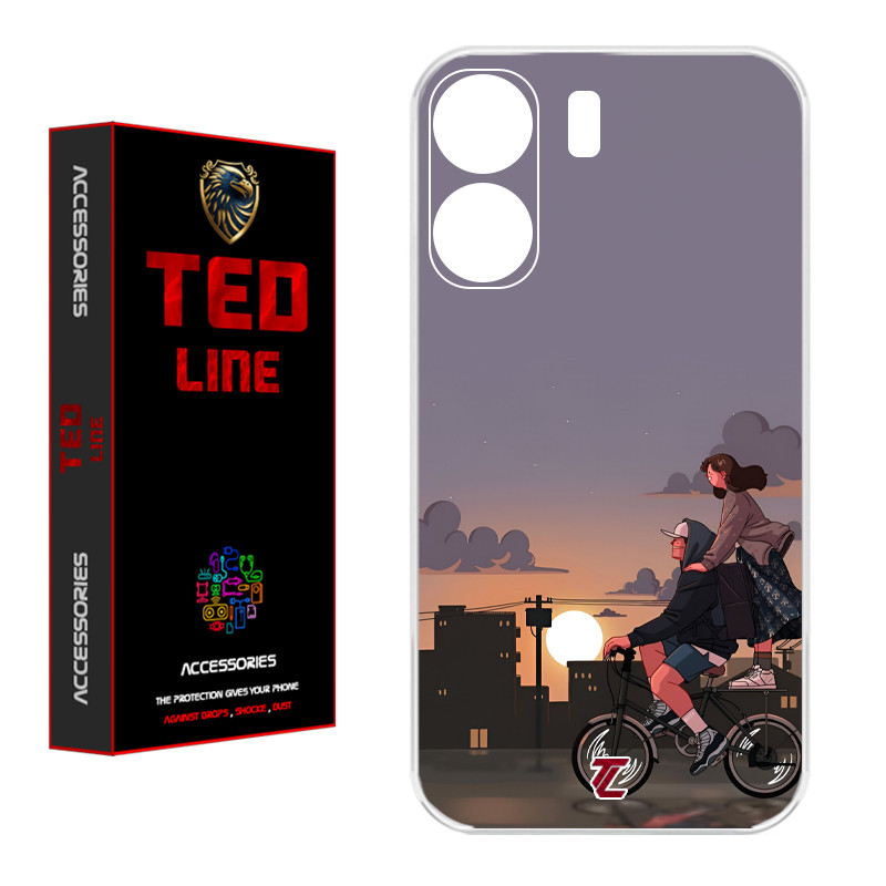 کاور تدلاین طرح عاشقانه کد 1215 مناسب برای گوشی موبایل شیائومی Redmi 13C / Poco C65