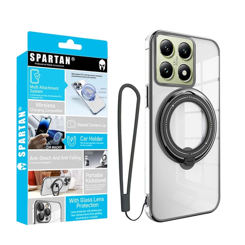 کاور اسپارتان مدل Ring Stand Strap مناسب برای گوشی موبایل شیائومی Xiaomi 14T Pro به همراه بندآویز