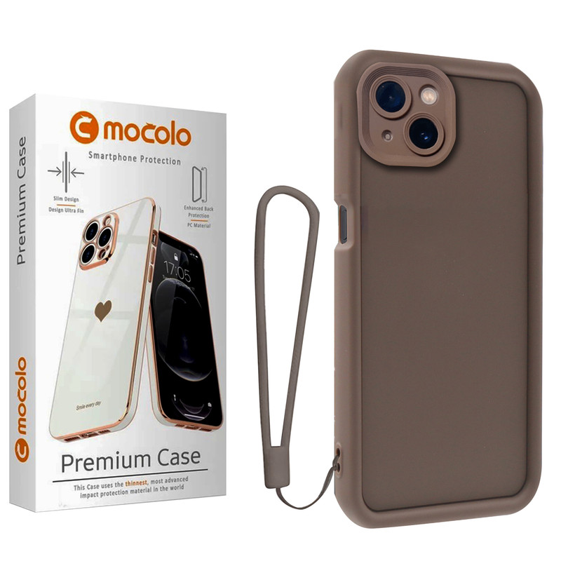 کاور موکولو مدل Silicone Puffer Strap مناسب برای گوشی موبایل اپل iPhone 13 به همراه بندآویز