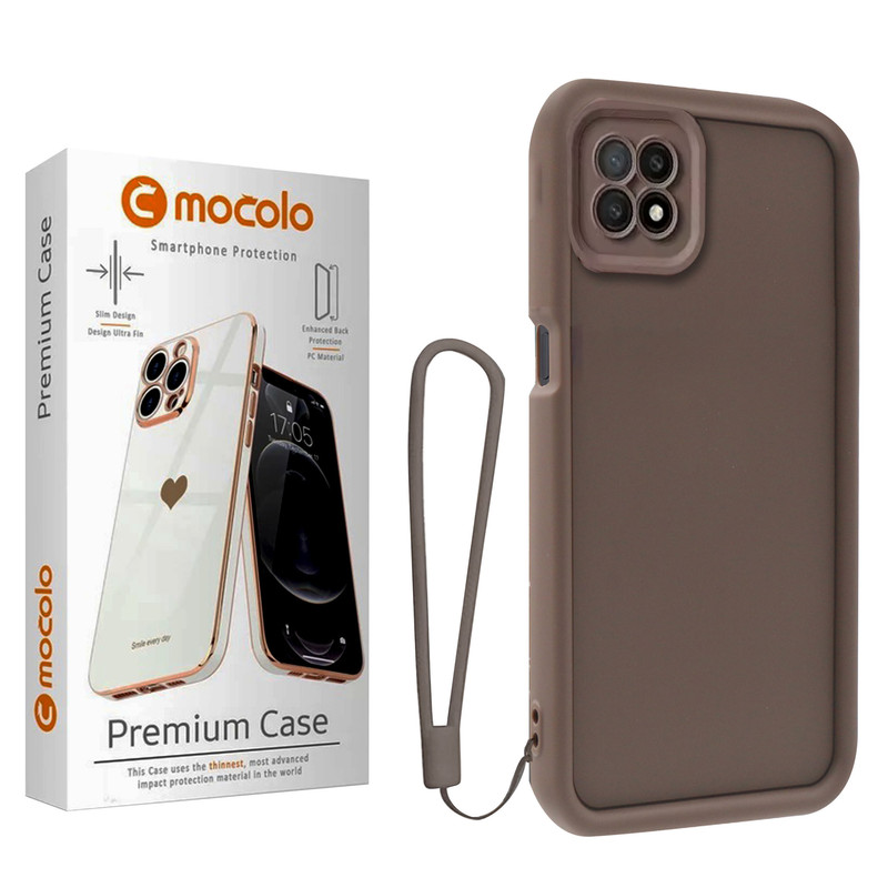 کاور موکولو مدل Silicone Puffer Strap مناسب برای گوشی موبایل سامسونگ Galaxy A22 5G به همراه بند آویز