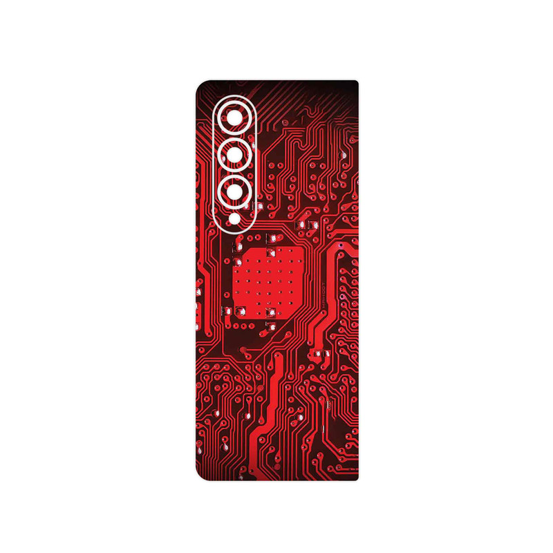 برچسب پوششی ماهوت مدل Red_Printed_Circuit_Board مناسب برای گوشی موبایل سامسونگ Galaxy Z Fold4