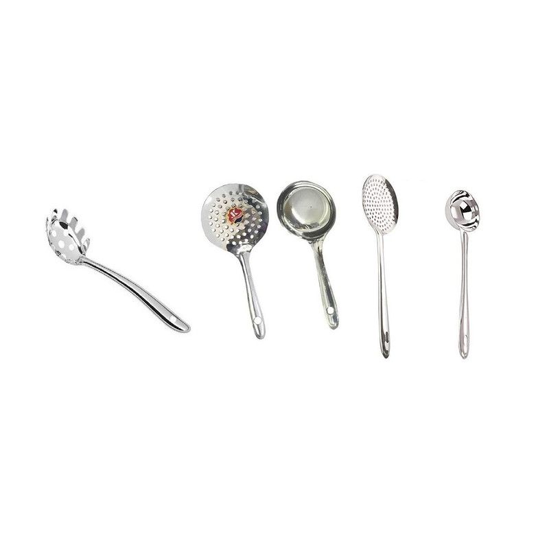 سرویس کفگیر و ملاقه 5 پارچه مدل هندی کد KM5