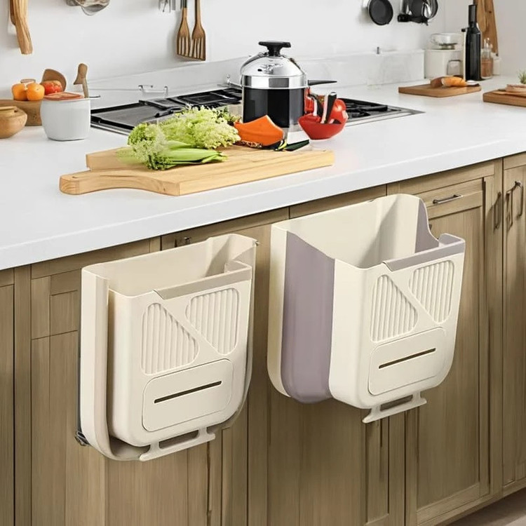 سطل زباله کابینتی تاشو مدل 1369n 3671 ظرفیت 5 لیتر