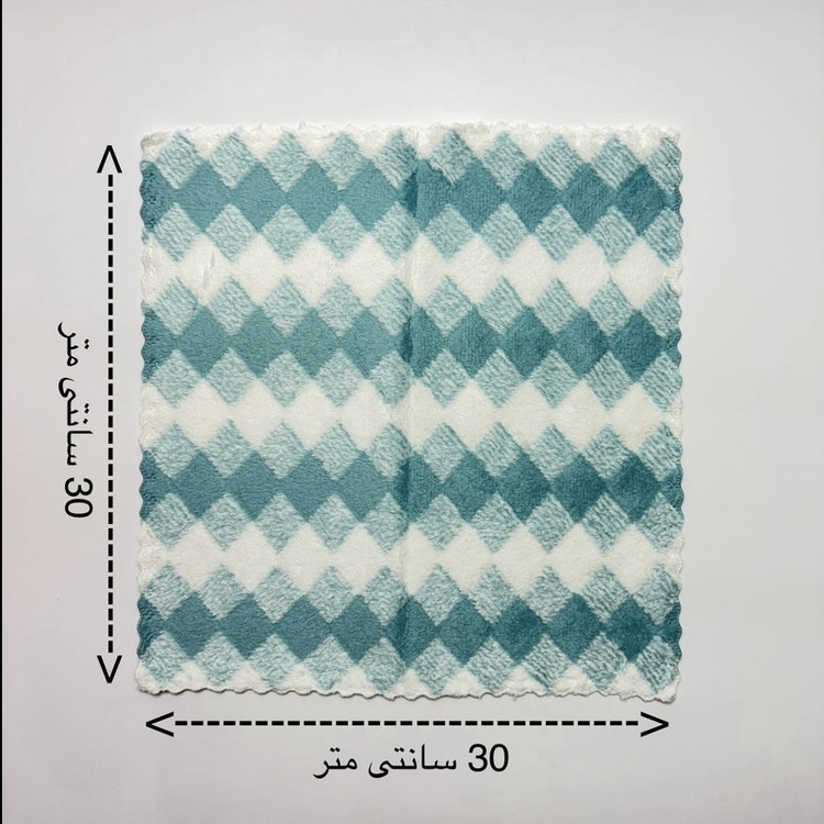 دستمال نظافت خانه و آشپزخانه میلان مدل سوپر پولیشی لوزی بسته 5 عددی