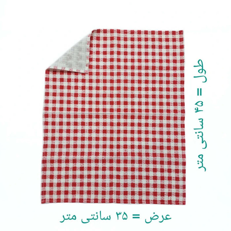 دستمال نظافت خانه و آشپزخانه نخ، پنبه مدل ترنم کد 0022 بسته 2 عددی