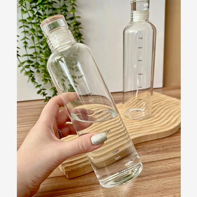 بطری آب مدل پیرکس تایمر دار گنجایش 0.75 لیتر