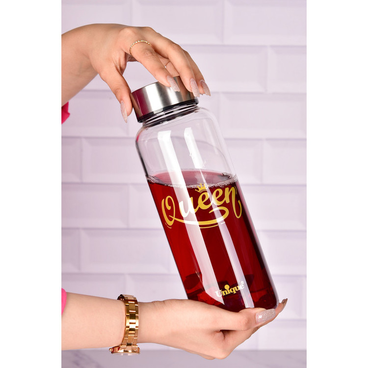 بطری شیشه ای یونیک طرح queen کد 3052
