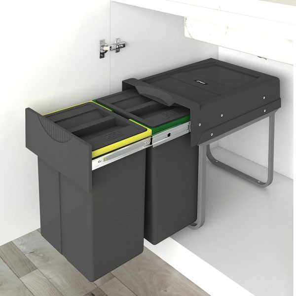 سطل زباله کابینتی پلاتین مدل 3653 گنجایش 40 لیتر