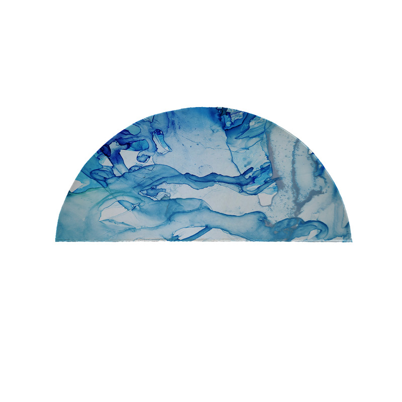 پادری مدل نیم دایره طرح آبرنگی کد 9300 سایز 90×45 سانتی متر