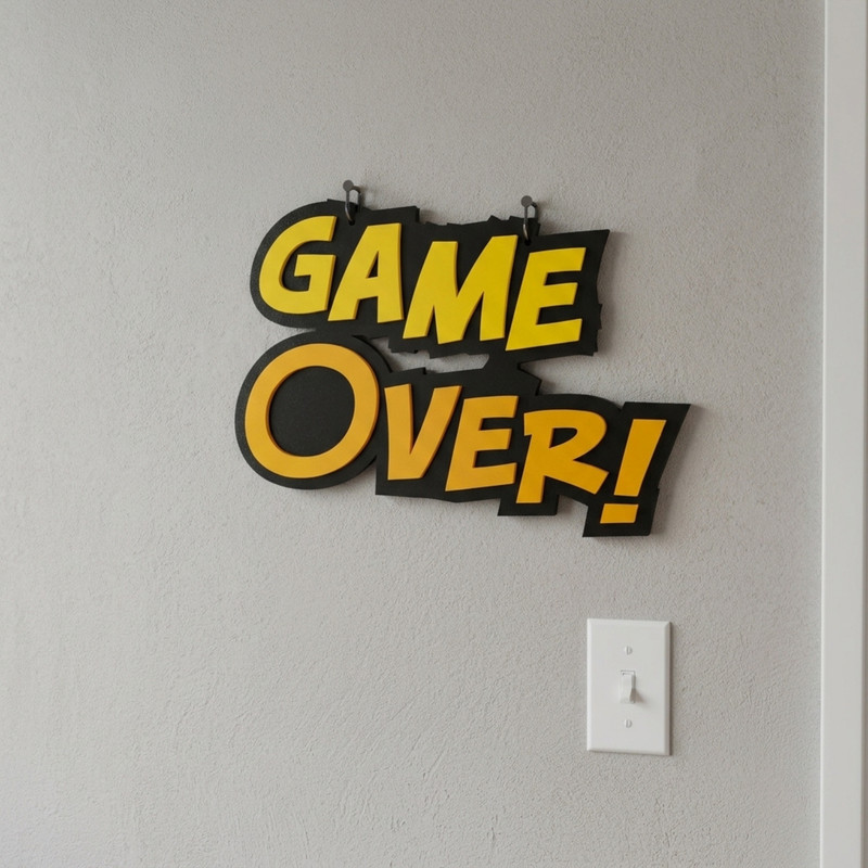 دیوارکوب مدل گیمینگ گیم اور GAME OVER