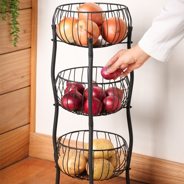 سبد سیب زمینی و پیاز اِی اِس مدل 3 طبقه گرد