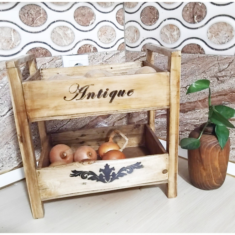 سبد سیب زمینی پیاز مدل Antique کد 1403