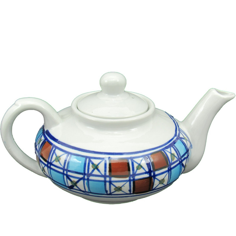 قوری عدسی چینی میبدمرواریدمدل شطرنجی کدA