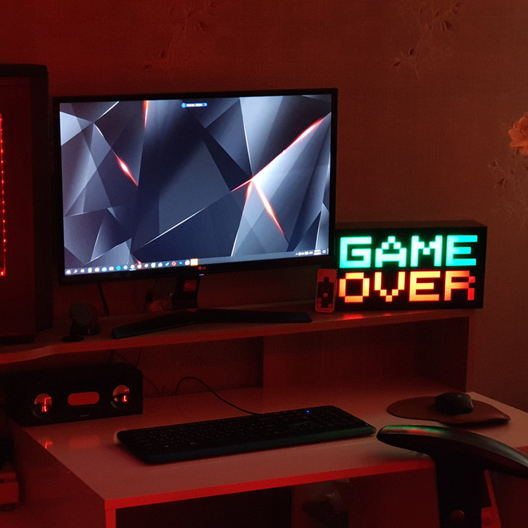 چراغ رومیزی مدل گیمینگ طرح GAME OVER