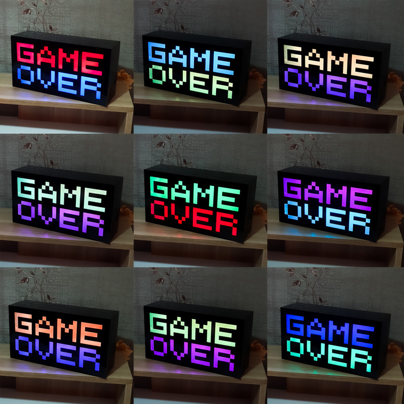چراغ رومیزی مدل گیمینگ طرح GAME OVER