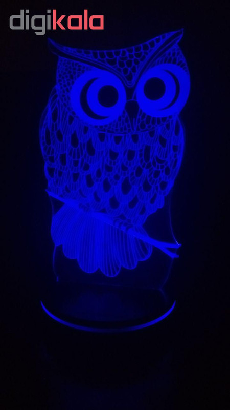 چراغ خواب پارسافن لیزر طرح جغد 16 رنگ ریموت دار