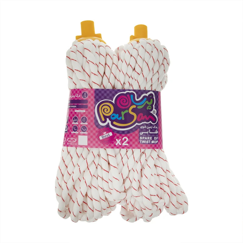 یدک زمین شوی پرسان مدل طنابی TWIST MOP بسته دو عددی