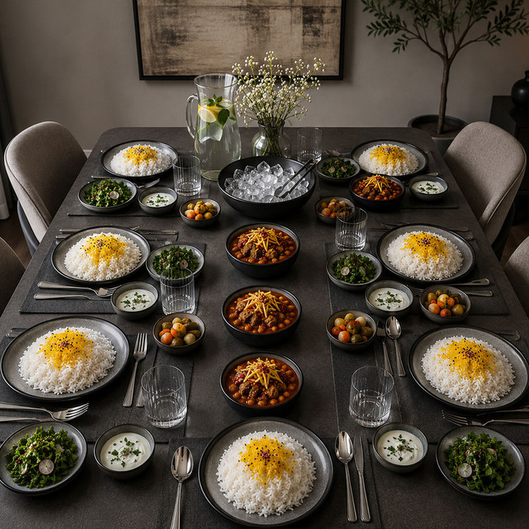 بشقاب خورشت خوری دنی هوم مدل T16-03 مجموعه شش عددی