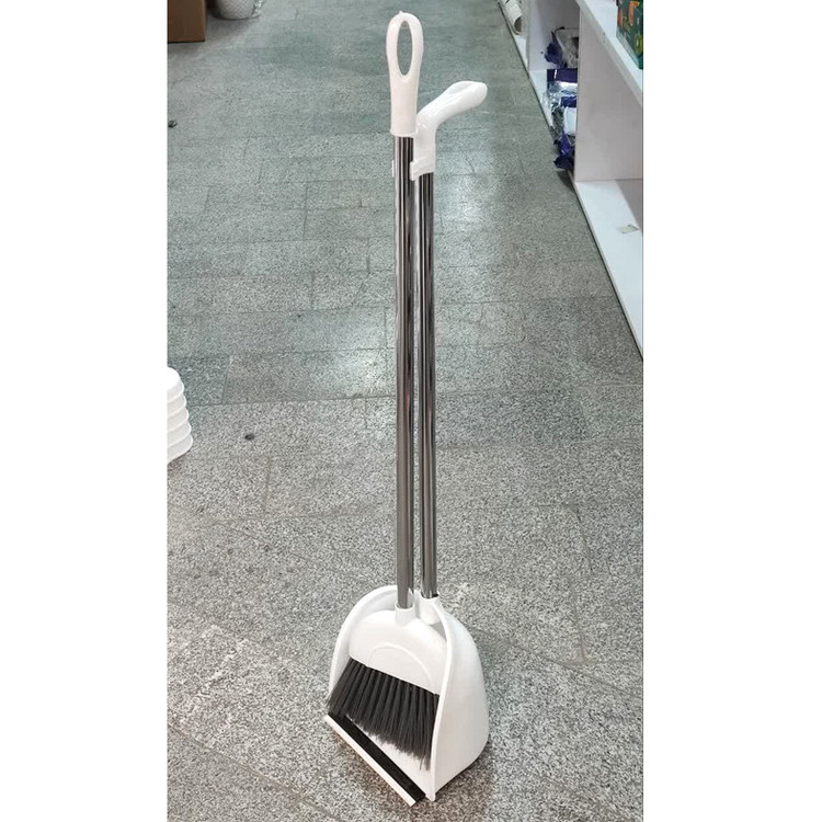 ست جارو و خاک انداز مدل ایستاده دسته کروم