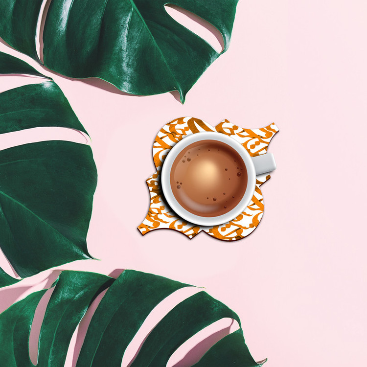 زیر لیوانی مدل کالیگرافی مجموعه 4 عدی