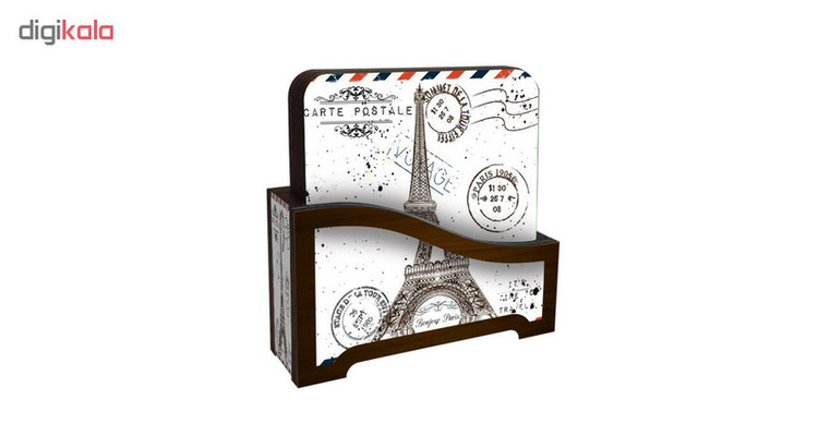 زیر لیوانی لوکسینو مدل Air Mail کد FP_2 بسته 6 عددی