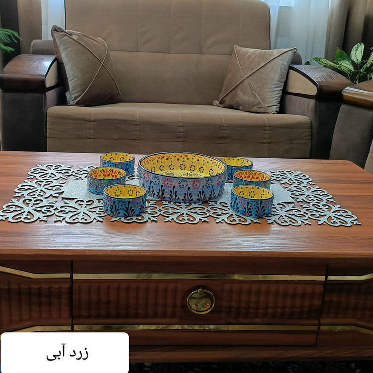 کاسه مدل گل برجسته انار خوری مجموعه 7 عددی