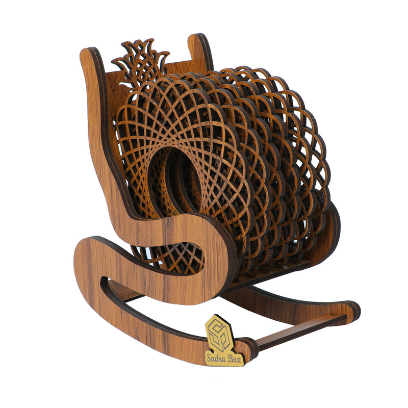زیر لیوانی صدراباکس مدل سه بعدی کد zl002-3d مجموعه 6 عددی