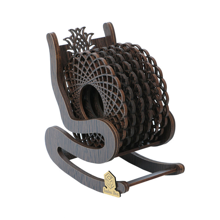 زیر لیوانی صدراباکس مدل سه بعدی کد zl002-3d مجموعه 6 عددی