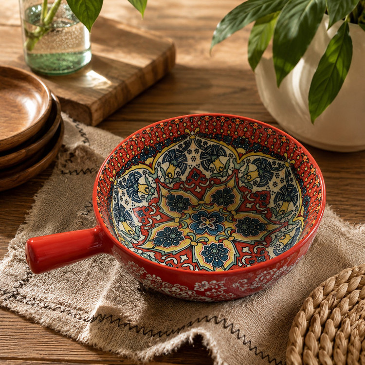 کاسه طرح سنتی ایزنیک مدل بهار