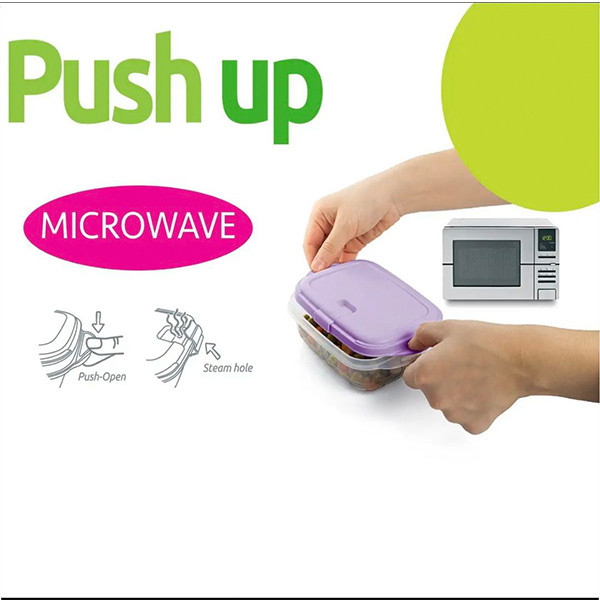 ظرف نگهدارنده با بدنه پلاستیکی مدل push up مناسب برای قرار دادن در یخچال و فریزر و ماکروویو کد 3609