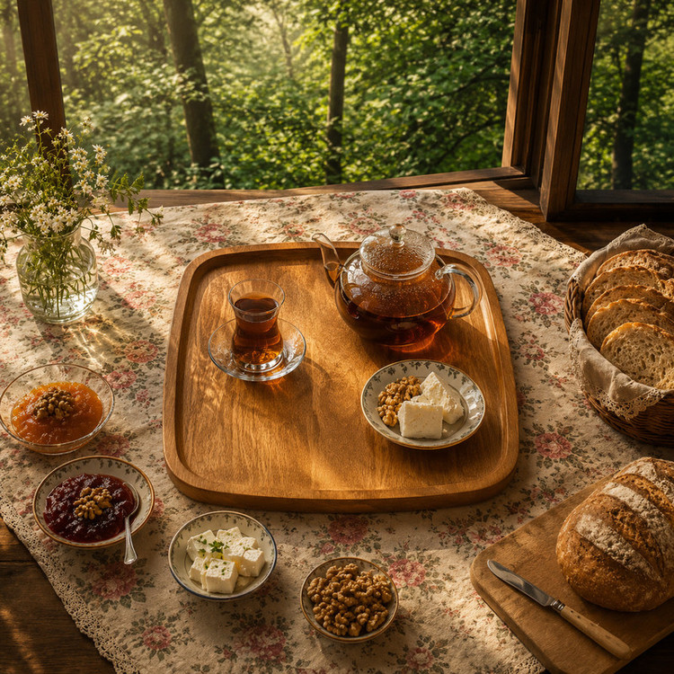 سینی بدون دسته مدل مربع سایز 30x30 سانتی متر