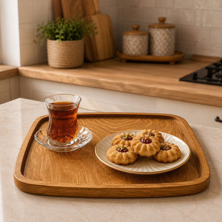 سینی بدون دسته مدل مربع سایز 30x30 سانتی متر