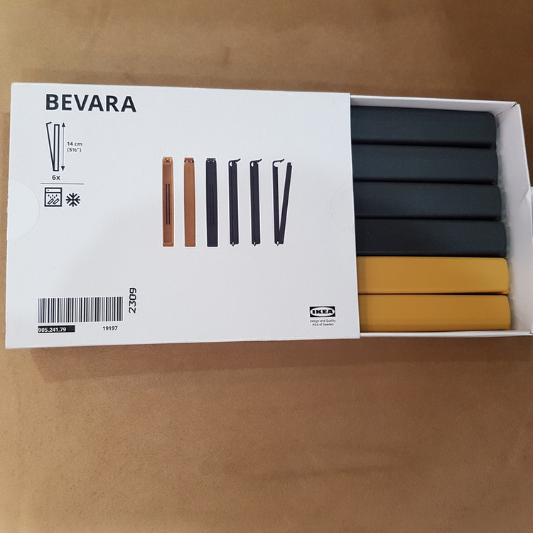 گیره کیسه ایکیا مدل BEVARA کد 90524179 مجموعه 6 عددی