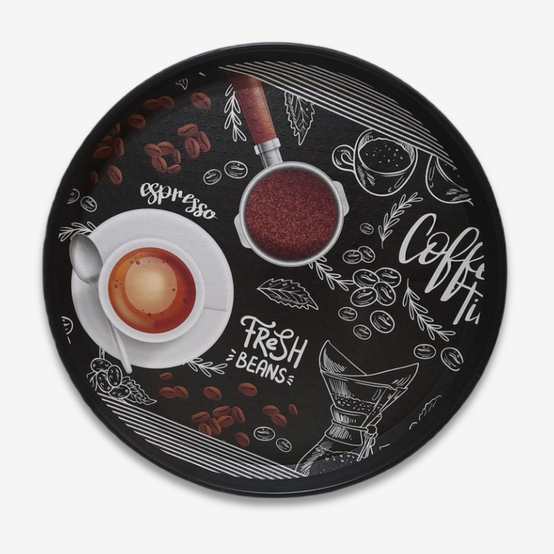 سینی مدل گرد طرح espresso