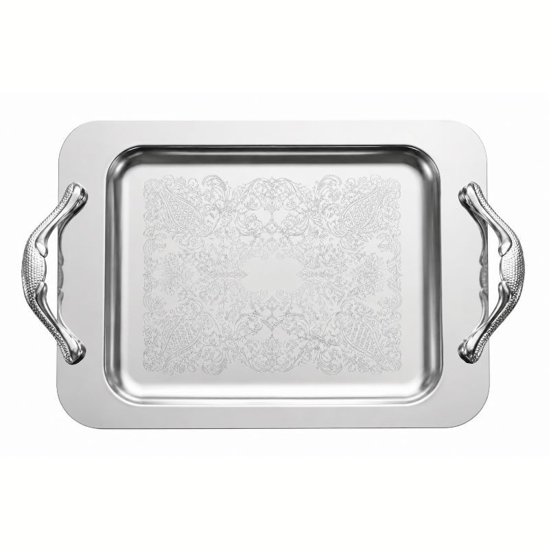 سینی مدل استیل سایز 35*25 سانتی‌متر