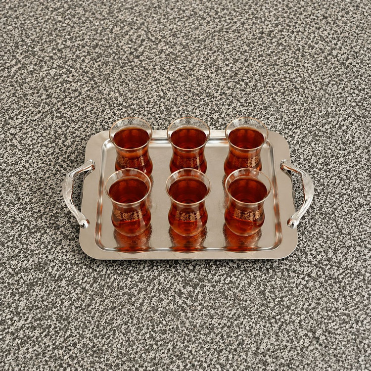 سینی مدل استیل سایز 35*25 سانتیمتر