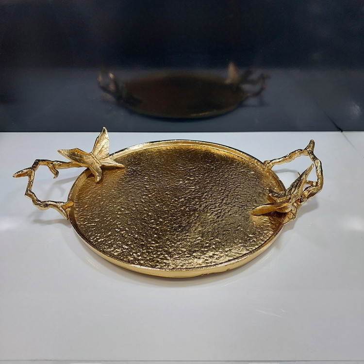 سینی مدل آلومینیوم طرح چکشی پروانه