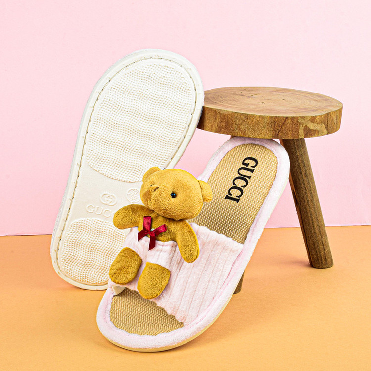 دمپایی حوله ای زنانه مدل TEDDY Bear PK.2986