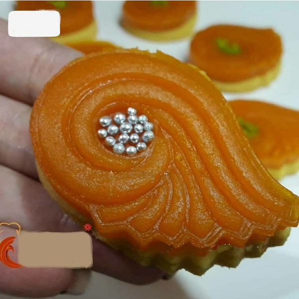 کاتر شیرینی پزی به گز مدل پر طاووس مجموعه 2 عددی