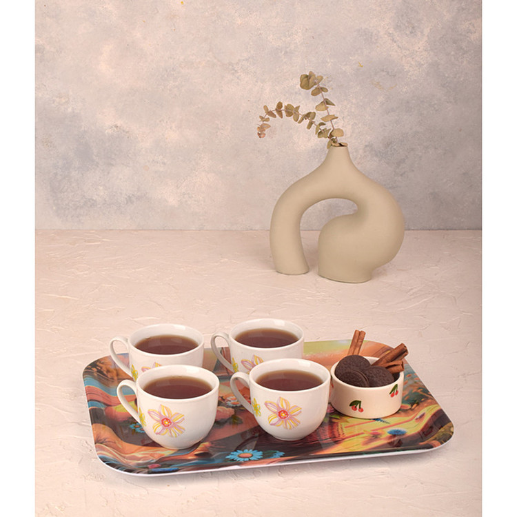 سینی بدون دسته مهروز مدل 7772 کلاه سایز 29×38 سانتی متر