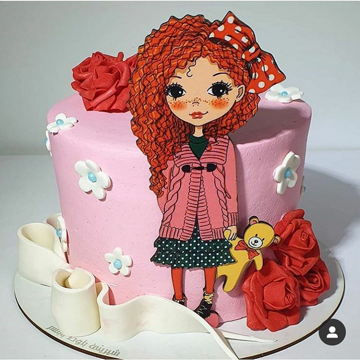 تاپر تزیین کیک بهگز مدل fashio girl