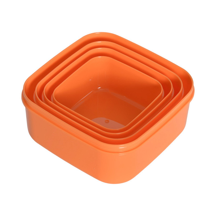 ظرف نگهدارنده با بدنه پلاستیکی لیمون کد 2357 مناسب برای قرار دادن در یخچال ، فریزر، مایکروویو مجموعه 4 عددی