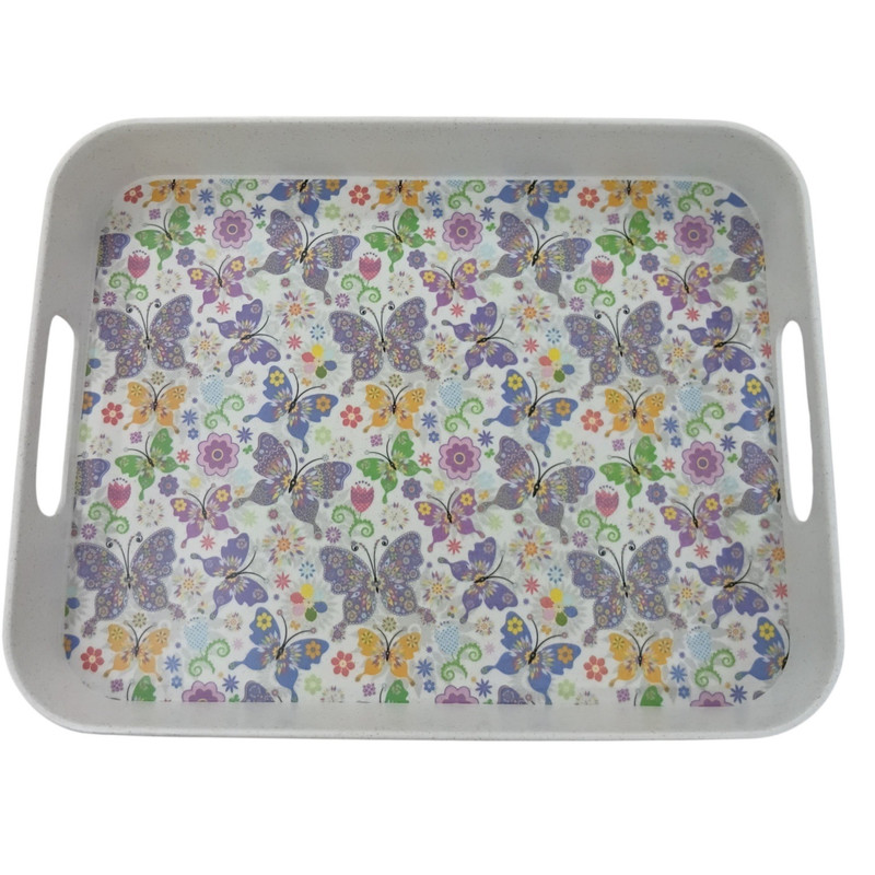 سینی بدون دسته مدل VENTI طرح FLOWER سایز 24×31 سانتی‎ متر