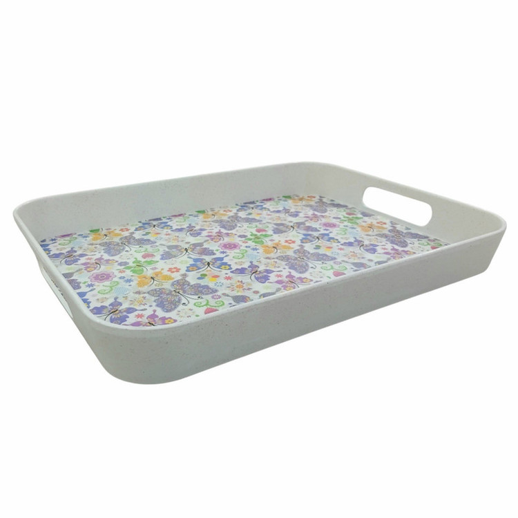 سینی بدون دسته مدل VENTI طرح FLOWER سایز 24×31 سانتی متر