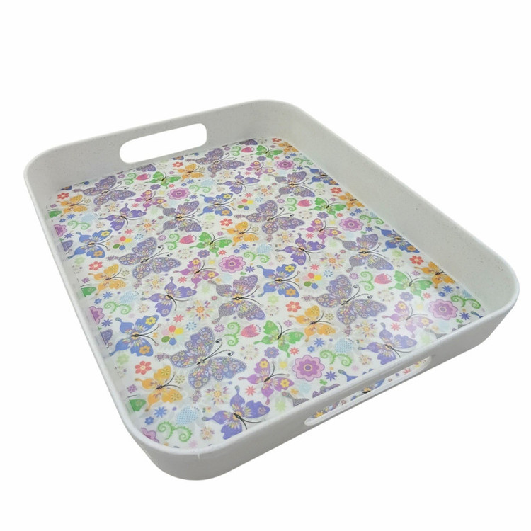 سینی بدون دسته مدل VENTI طرح FLOWER سایز 24×31 سانتی متر