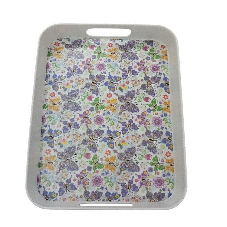 سینی بدون دسته مدل VENTI طرح FLOWER سایز 24×31 سانتی متر