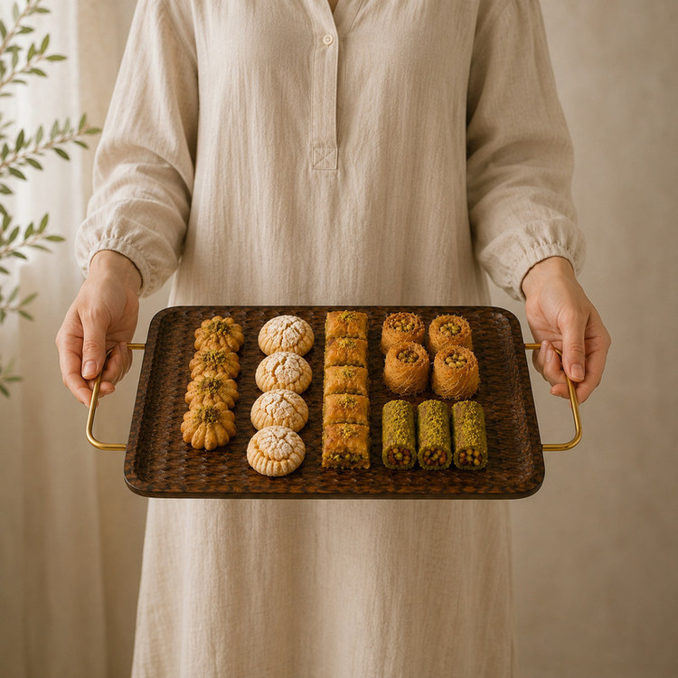 سینی مدل گردو مغارخورده