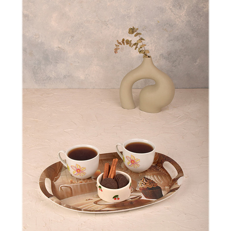 سینی دسته دار مهروز مدل 5002 کلاسیک سایز 26*36 سانتی متر