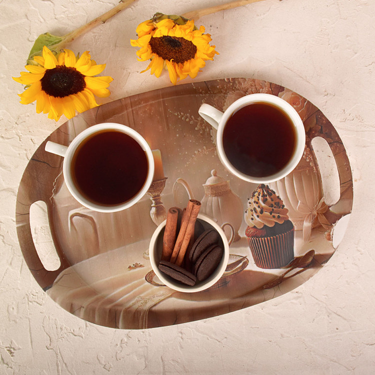 سینی دسته دار مهروز مدل 5002 کلاسیک سایز 26*36 سانتی متر
